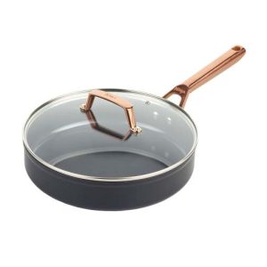 Ninja Deluxe Black & Copper Extended Life Ceramic 26cm Saute Pan CW90126UKDBCP